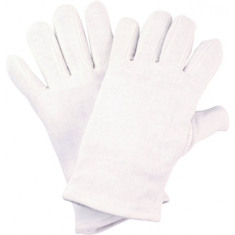 Gant taille 9 blanc tricot en coton catégorie EPI I NITRAS (Par 12)