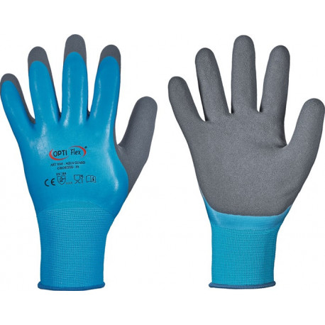 Gant Aqua Guard taille 11 bleu EN 388 catégorie EPI II polyamide avec latex/late