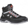 Botte de sécurité Cross taille 44 noir/gris/rouge S3 SRC EN ISO 20345 cuir velou
