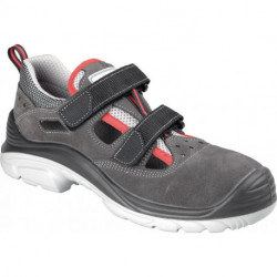 Sandale de sécurité Föhr taille 39 noir/gris cuir velours S1 SRC EN 20345 PROMAT
