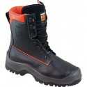 Botte de sécurité forestière NoRisk taille 40 noir/orange cuir bovin S3 SRC EN ISO 20345/EN ISO 17249