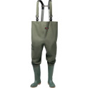 Cuissarde taille 41 vert olive PVC sur tissu support en polyester NORWAY