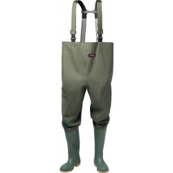Cuissarde taille 43 vert olive PVC sur tissu support en polyester NORWAY