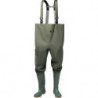 Cuissarde taille 46 vert olive PVC sur tissu support en polyester NORWAY