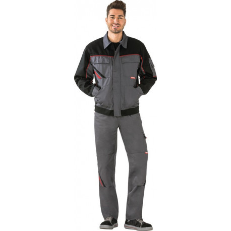 Blouson à ceinture Highline taille 46 ardoise/noir/rouge 65 % PES / 35 % coton PLANAM