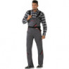Salopette Highline taille 60 ardoise/noir/rouge