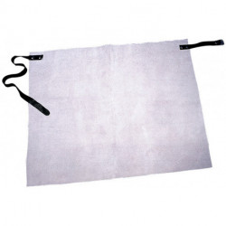 Tablier en cuir Claus longueur env. 70 x largeur env. 60 cm gris clair cuir refendu FELDTMANN