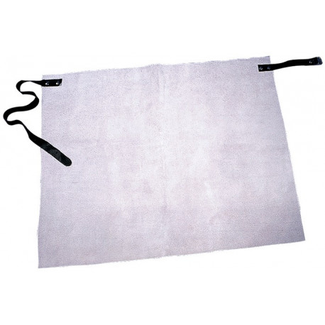 Tablier en cuir Claus longueur env. 70 x largeur env. 60 cm gris clair cuir refendu FELDTMANN