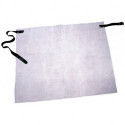 Tablier en cuir Claus longueur env. 70 x largeur env. 60 cm gris clair cuir refendu FELDTMANN