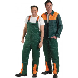 Salopette de sécurité pour forestiers taille XL vert/orange PREVENT