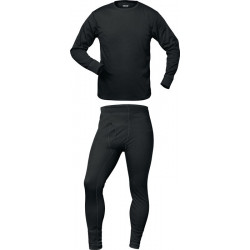 Set sous-vêtements fonctionnels therm. DELPHI taille M noir ELYSEE