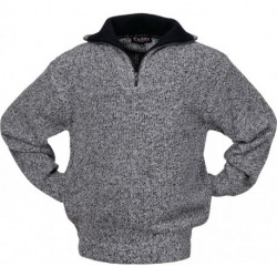 Pullover taille XXL noir/blanc moucheté SCHEIBLER