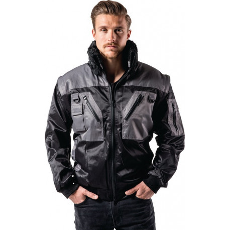 Veste de pilote combinée 4 en 1 taille XL noir/gris