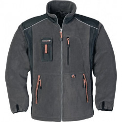 Veste polaire taille L gris foncé/noir/orange TERRATREND
