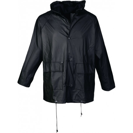 Veste de pluie en PU taille L noir ASATEX
