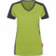 T-shirt à col en V pour femmes taille M kiwi/anthracite SCHEIBLER