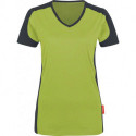 T-shirt à col en V pour femmes taille M kiwi/anthracite SCHEIBLER