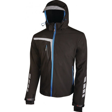 Veste en softshell QUICK taille M noir charbon 96 % polyester / 4 % spandex U.POWER