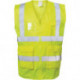 Gilet de signalisation ALBIN taille XL jaune EN ISO 20471 cl. EN ISO 13688 SAFES