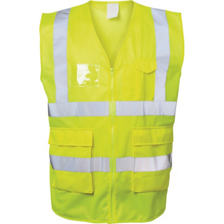 Gilet de signalisation ALBIN taille XXXL jaune EN ISO 20471 cl. EN ISO 13688 SAF