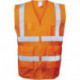 Gilet de signalisation EWALD taille L orange EN ISO 20471 cl. EN ISO 13688 SAFES