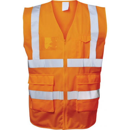 Gilet de signalisation EWALD taille L orange EN ISO 20471 cl. EN ISO 13688 SAFES