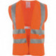 Gilet de signalisation taille universal orange avec bandes réfléch. sur épaules EN 20471 Kl. 2 ASATEX