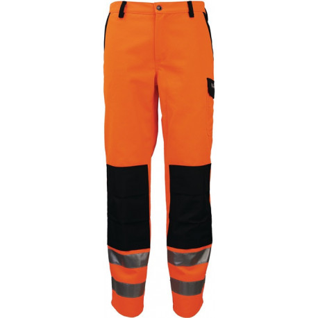 Pantalon à ceinture de signalisation taille 48 orange/noir 80 % PES / 20 % coton PREVENT TRENDLINE