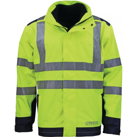 Veste protect. contre intempér. flammes taille XXXL jaune/bleu ASATEX