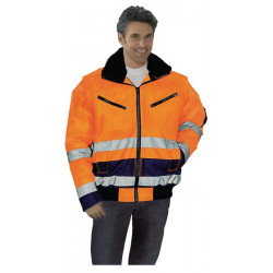 Blouson aviateur de signalisation taille L 54/56 orange/marine PREVENT