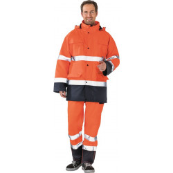 Parka de signalisation taille XL orange/marine