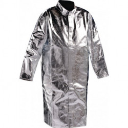 Manteau à col levé taille 54 argent JUTEC