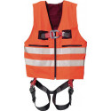 Veste de signalisation avec harnais MAS33 Quick EN361 EN20471 2 points, veston orange pour taille de vêtement 44-54 MAS