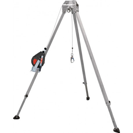 Tripode avec enrouleur anti-chute EN 795b catégorie EPI III 19,0 kg aluminium MAS