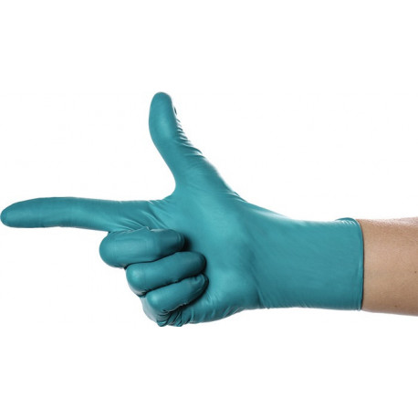 Gant jetable SolidSafety ChemN Special taille M vert nitrile EN 374 EN 455 caté
