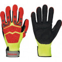 Gant de protection contre les coupures Solidstar Impact 1655 taille 9 jaune/rouge/noir EN 388 catégorie EPI II UHMWPE, fibre verre, polyester, élast. 6 paire LEIPOLD (Par 6)