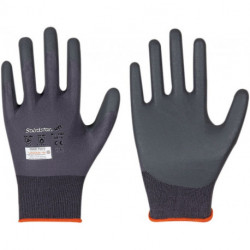 Gant Solidstar Soft 1463 taille 8 gris EN 388 catégorie EPI II nylon/élasthanne avec mousse de nitrile 12 paire LEIPOLD (Par 12)