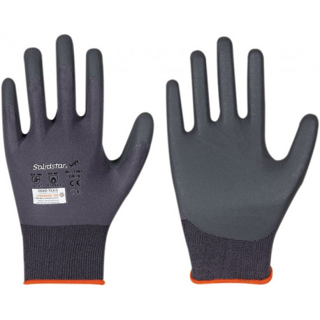 Gant Solidstar Soft 1463 taille 10 gris EN 388 catégorie EPI II nylon/élasthanne (Par 12)