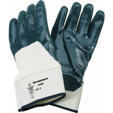 Gant Neckar taille 9 bleu revêtement partiel en nitrile EN 388 catégorie EPI II