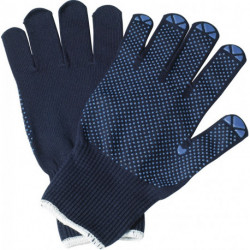 Gant Isar taille 10 bleu EN 388 catégorie EPI II intérieur coton extérieur poly