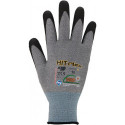 Gant HitFlex taille 9 gris/noir EN 388 catégorie EPI II sur carte LS ASATEX
