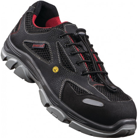 Chaussure de sécurité THILO LOW taille 42 noir/rouge S1 ESD EN ISO 20345 matéria