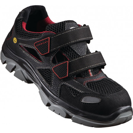 Sandale de sécurité THILO AIR taille 42 noir/rouge matériau textile/mesh S1 SRC