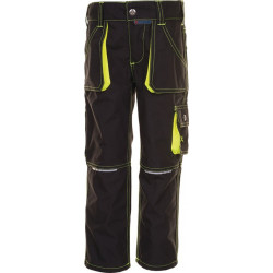 Pantalon à ceinture pour enfants Junior taille 110/116 anthracite/jaune 65 % PES / 35 % CO PLANAM