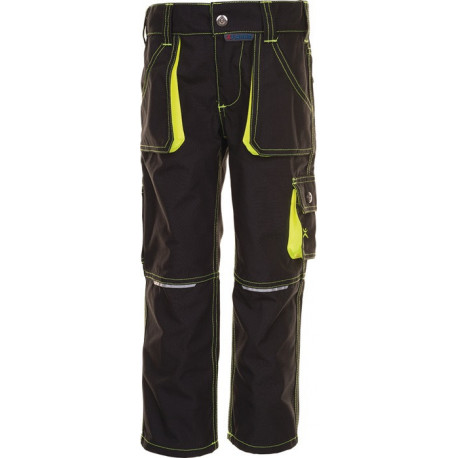 Pantalon à ceinture pour enfants Junior taille 122/128 anthracite/jaune