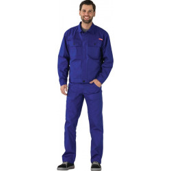 Blouson à ceinture BW 290 taille 46 bleu granuleux 100 % coton PLANAM