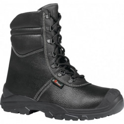 Botte de sécurité hiver Krotal UK taille 39 noir cuir bovin S3 SRC CI EN ISO 203
