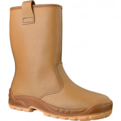 Botte d'hiver sans fermeture Jalartic SAS taille 45 beige cuir AP-23 S3 SRC EN I