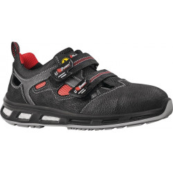 Sandale de sécurité Cody taille 43 noir/rouge cuir fraisé S1P SRC ESD EN 20345 U