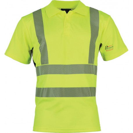 Polo de signalisation Prevent® Trendline taille M jaune néon PREVENT TRENDLINE
